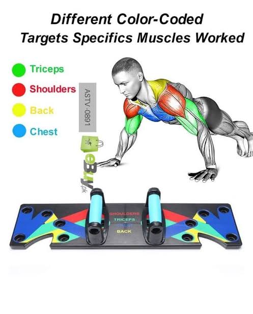 Push Up Board for Men & Women | Multi-Function Foldable Push-Up Training System, Muscle Max Workout Board with Ergonomic Handles, Full Body Strength Training Equipment for Home Gym Fitness | Black